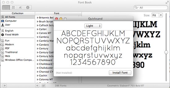 How to change font on mac